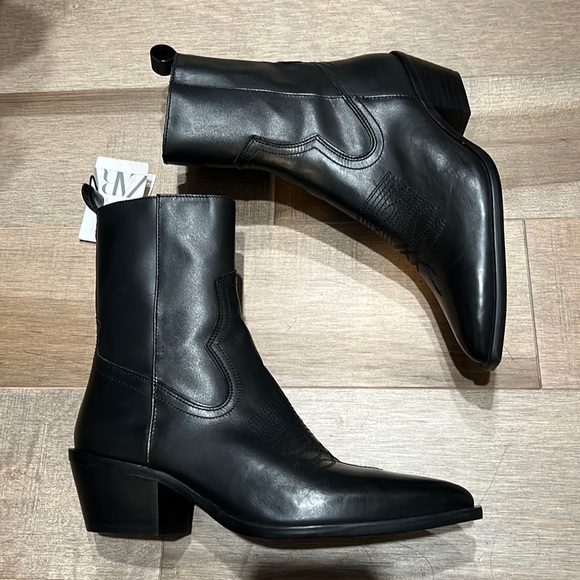 Zara Shoes Nwt Zara Western Cowboy Boots Size 37 Poshmark